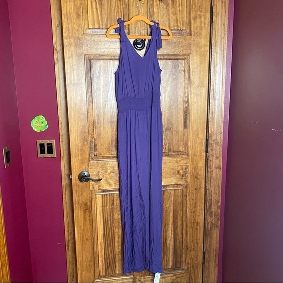 Cupshe Blue Sleeveless Tie Shoulder Wide Leg Jumpsuit Sz S - Picture 4 of 10